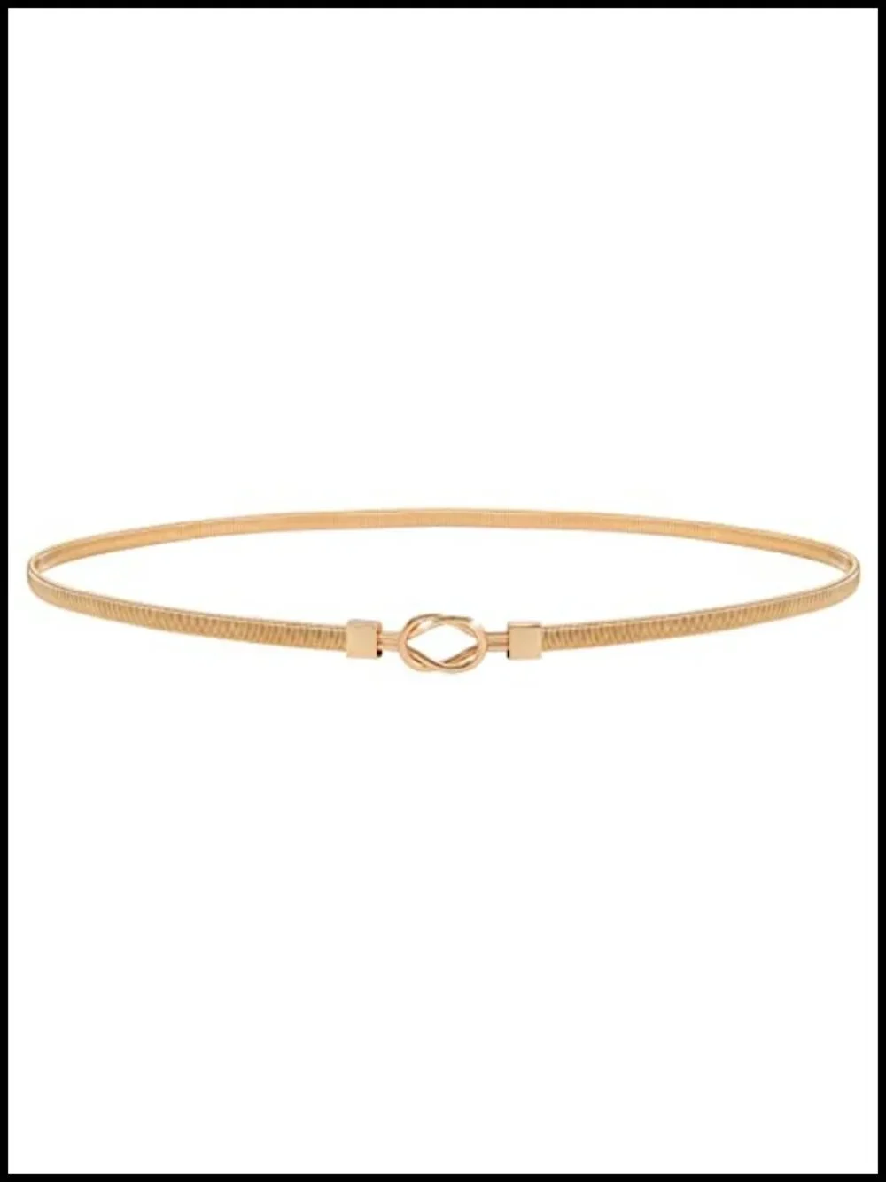 Skinny Elastic Metal Waist Belt Dress Fashion Stretch Belt